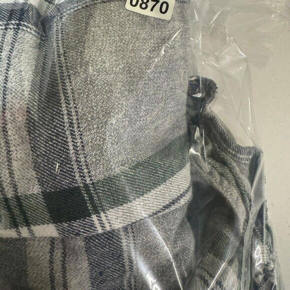Old Navy Shirt Mens L Gray Vintage Flannel Regular Fit Button Down Long Sleeve - Picture 7 of 7